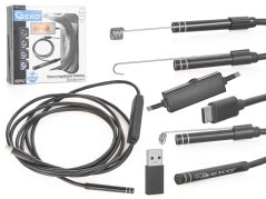 Inspekcijska kamera vodootporna kamera promjer 5,5 mm USB, 6 LED dioda, 2 m, GEKO (akce)