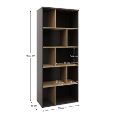 Półka, dąb antracyt/cremona, ADAPO ADP02