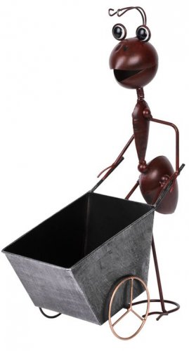 Dekoracja MagicHome Mecco 4212, Mrówka z wózkiem, 46 cm, puszka
