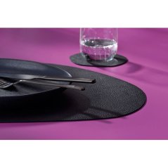 Podtácky Stone PU kůže tmavě šedá 4 kusy 12x10cm