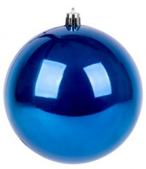 Božične kroglice MagicHome, 6 kom, modre, biserne, za božično drevo, 10 cm