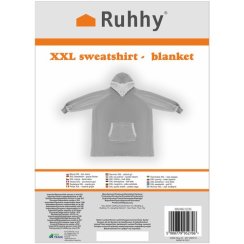 Hanorac XXL - pătură gri Ruhhy 24402