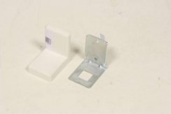 Białe rektyfikacyjne metalowe/plastikowe okucia do szafek KLC