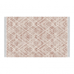 Obojstranný koberec, béžová/vzor, 180x270, NESRIN