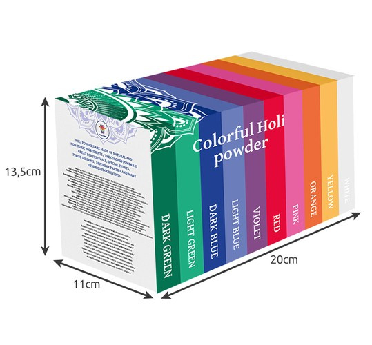 Proszek Holi Color - zestaw 10x100g (akce)