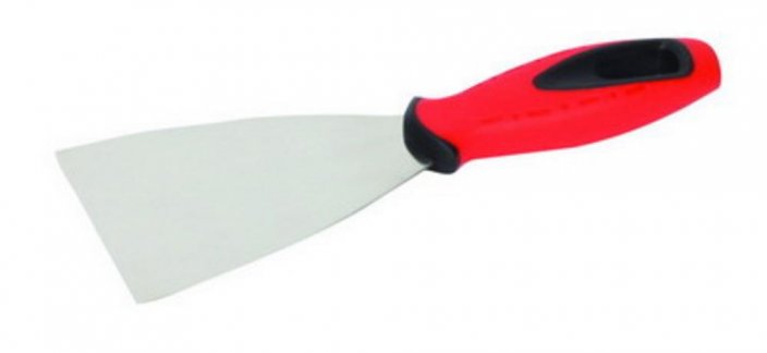 40mm-es rozsdamentes acél spatula gumival