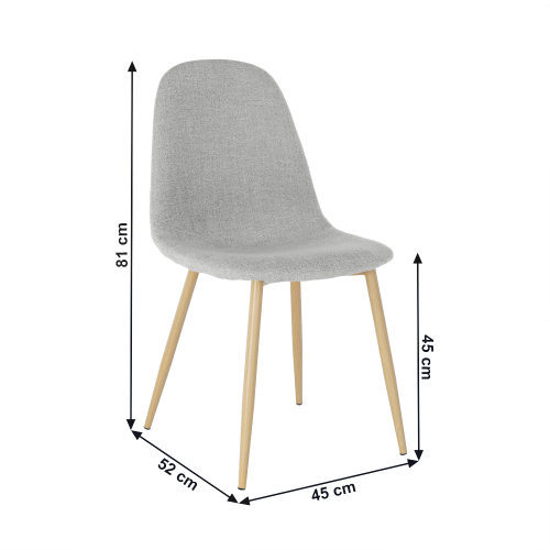 Krzesło, jasnoszara tkanina/buk, LEGA