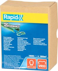 Clip RAPID VR22, PVC grün, 1600 Stück, Clips für RAPID FP222 und FP20 Bindezangen, für Draht 5-11mm