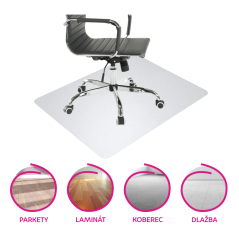 Mata ochronna pod krzesło przezroczysta 120x90 cm 0,8 mm ELLIE NOWOŚĆ TYP 7