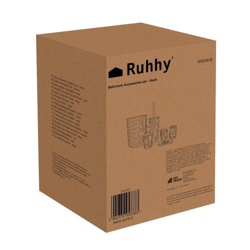 Set kupaonskog pribora - crni Ruhhy24636
