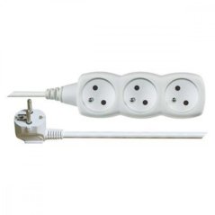Kabelverlängerung 250V 5m/3 Z/ Weiß KLC