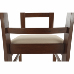 Esszimmerstuhl, Walnuss/Beige, OLEG NEU
