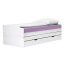 Bett mit ausziehbaren Zustellbetten, weiß, massiv, 90x200, FLOPY