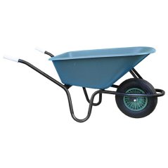 Samokolnica Greenlawn Junior 100 lit., plastična, vrtna, z napihljivim kolesom