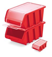 Container vxsxh 23x16x12cm cu capac /roșu/