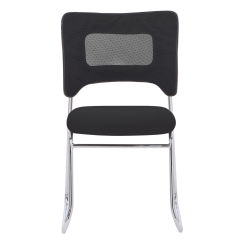 Stohovatelná židle, černá/chrom, DELOS
