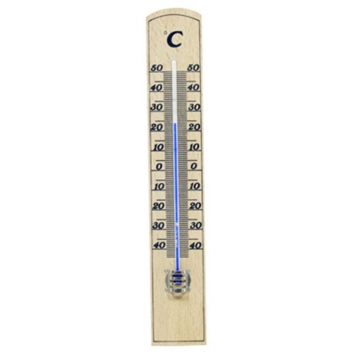 Termometru din lemn de interior 21cm KLC