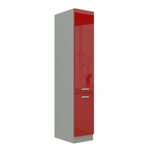 Wysoka szafka na żywność, czerwony/wysoki połysk, PRADO 40 DK-210 2F