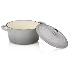 Pekáč liatinový s pokrievkou CALIDO 24 cm sivá