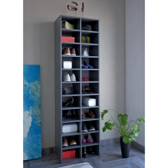 Visoka polica/stojalo za čevlje, grafit, IGNO