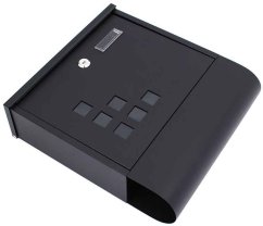 Briefkasten 31x9,5x34cm, quadratisch mit Fenster, XL-TOOLS