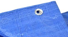 Plachta 6 x 12 m, nepremokavá s okami, modrá, GEKO