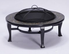 Ohnisko oceľové kruh s obkladom 86 cm pevné GARDENKUS