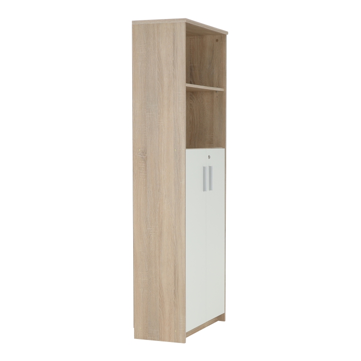 Regal mit Schrank, Sonoma-Eiche/weiß, JOHAN 2 NEW 10