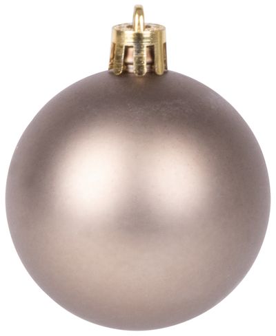 MagicHome karácsonyi labdák, 8 db, fehér-ezüst-bronz, karácsonyfához, 5 cm, eladó doboz 36 tubus