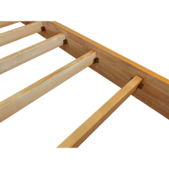 Łóżko podwójne, 160x200, drewno lite, naturalne, NOEMI