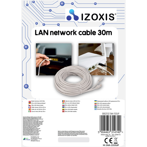 30 m kabela Izoxis 22532 LAN (akce)