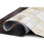 Luxus-Lederteppich, weiß/braun/schwarz, Patchwork, 140x200, LEDERTYP 7