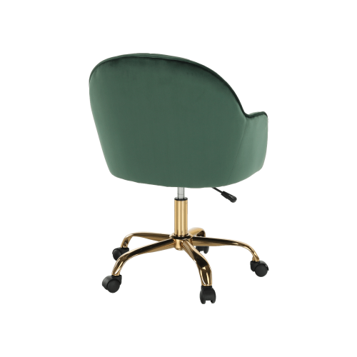 Krzesło biurowe, Tkanina Velvet zielony/złoty, EROL
