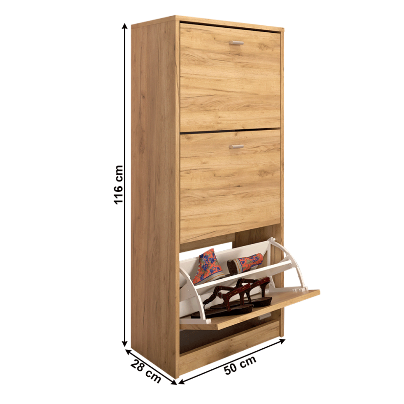 Dreireihiges Schuhregal, Artisan, VIVAT NEW TYPE 2