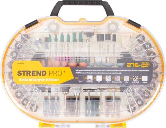 Set Strend Pro brusnih tijela, za mini brusilicu, nastavci, 276 kom