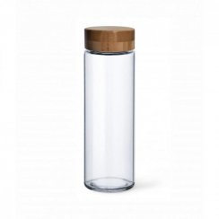 Sticla sport din sticla 1000 ml capac cu filet din bambus PURE AQUA