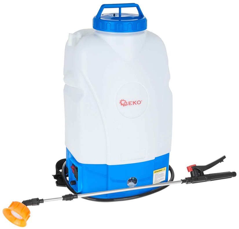 Akkusprühgerät 20 Liter, Akku 12V-8Ah, Arbeitszeit 4 Stunden, GEKO