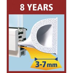 Dichtung tesamoll® Profil D, 9 mm, weiß, L-100 m, für Fenster und Türen