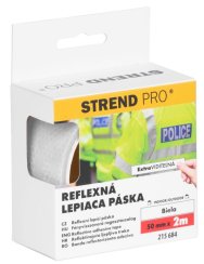 Taśma Strend Pro, odblaskowa, samoprzylepna, bardzo widoczna, biała, 50 mm x 2 m