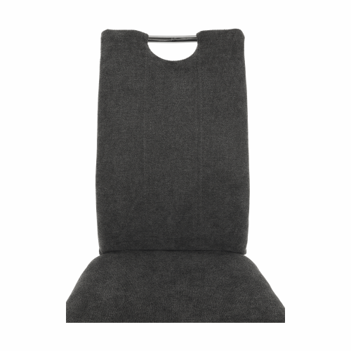 Blagovaonska stolica, smeđe-siva tkanina/krom, OLIVA NOVO