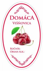 Flaschenaufkleber VIŠŇOVICA selbstgemacht 16 Etiketten (akce)