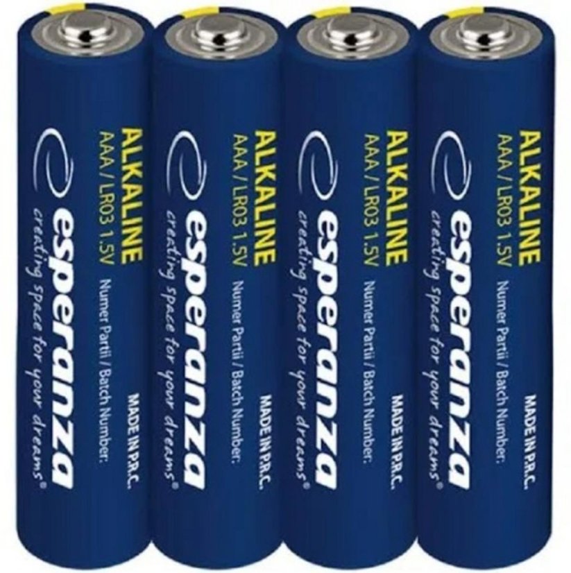 Monozelle Alkaline AAA/LR03 1,5 V, 4 Stück ESPERANZA, Batterie