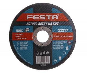 Disc de tăiere metal 125x1,2x22,2mm FESTA