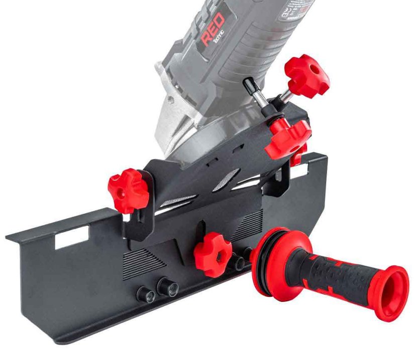 Priprava za kotni brusilnik 115 in 125 mm za rezanje materialov pod kotom 45°, POWERMAT