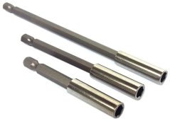 Zestaw przedłużonych uchwytów do bitów 3-częściowy, 75, 100, 150 mm, XL-TOOLS