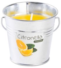 Sviečka Citronella CB143, repelentná, vedro, 80 g, 80x72 mm (akce)