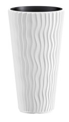 Pflanzgefäß mit Einsatz SANDY Slim 400, weiß