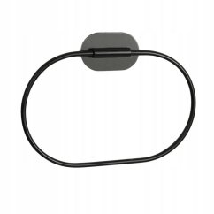 Samoljepljivi držač za ručnike, crni čelik, 2x21x18 cm