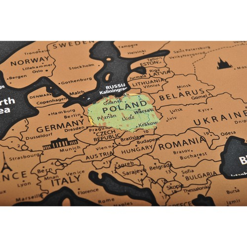 Karta svijeta - ogrebotina sa zastavama 23443 (akce)