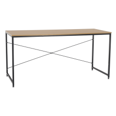 Schreibtisch, Eiche/Schwarz, 150x60 cm, MELLORA (akce)